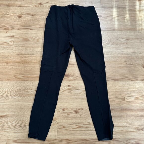 NWOT Design Lab Lord & Taylor Black Faux Leather Front Pants Leggings Size 28 - Picture 3 of 10